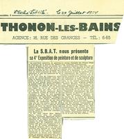 4ème exposition de peinture et de sculpture (Thonon-les-bains) 1