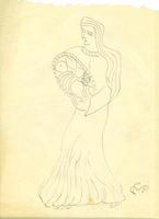 Dessin sur calque pour une porteuse de fruits 31x37 cm (1) 