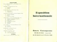 Exposition Internationale Galerie Contemporaine, Rue de Seine 1938