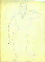 Femme corps déhanché portant un sac sur son épaule Dessin calque 1 