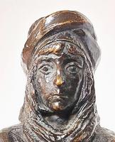 Jeune fellah, bronze marron Visage du jeune fellah