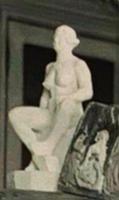 Nu femme assise, moulage plâtre