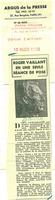 Portrait Roger Vailland 1958 paru dans Paris Press -l'Intransigeant