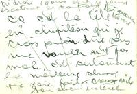 Tête de chapiteau (dos de la photo). Commentaires de Daria Gamsaragan