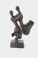 Couple danse envolée, bronze noir H=10 cm hors socle 
