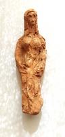 Figurine Femme debout bras le long du corps, terre cuite L=14 cm, ébauche 