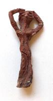 Figurine bras levés terre cuite, ébauche L=13 cm 