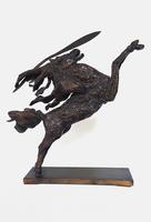 Jeanne d'Arc (1) bronze marron H=27 cm avec socle en bronze 