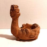 Louche zoomorphe terre cuite H=16 cm 