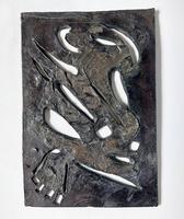 Plaque Sorcellerie, bronze noir avec découpes 17 x 24 cm 
