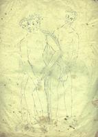 Scène érotique calque 31x37 cm 