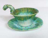 Tasse à thé et soucoupe vert clair 