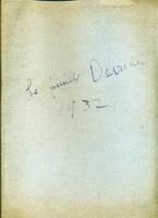 La famille Davrides 1932, Couverture (Dossier entièrement manuscrit, enorme pile de feuillets numérotés jusqu'à 77, ensui...