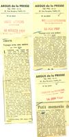 Trois critiques, Libre Artois, Octobre 1957, Les nouvelles littéraires, Mai 1957 et La Tribune de Nations, Juin 1957