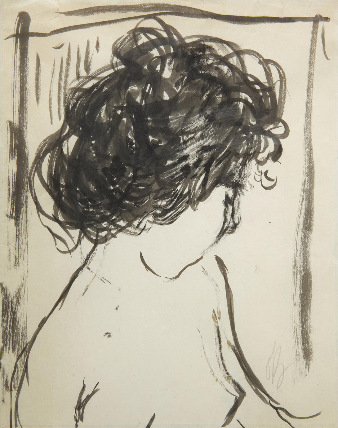 Pierre Bonnard, " Marthe de profil, étude pour Marie ", Galerie AB, Paris