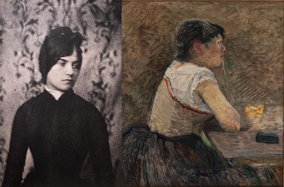 Portrait de Suzanne Valadon et tableau A Grenelle.
