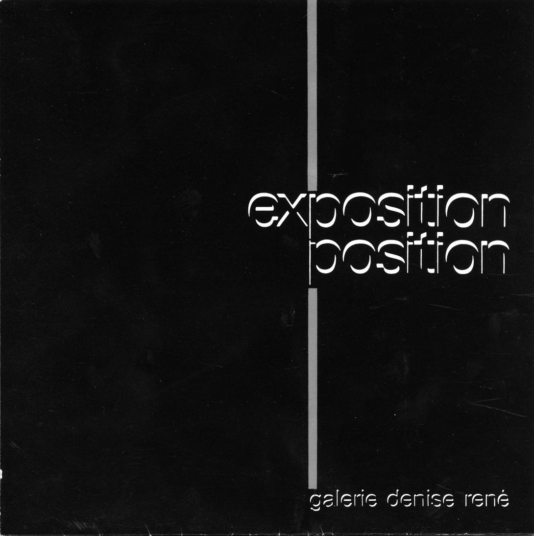 Le carton d'invitation et de présentation de l'exposition de groupe Denise René 1969
