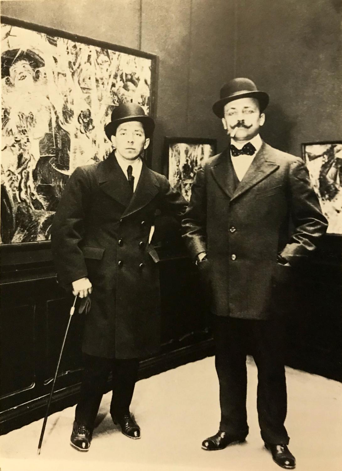 Marinetti et Boccioni, Galerie Bernheim Jeune, février 1912